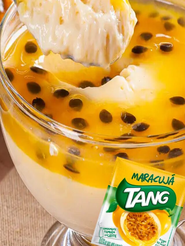 Mousse de maracujá com tang