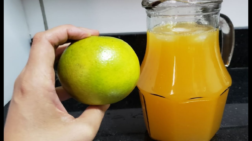 Ingredientes para o suco de laranja