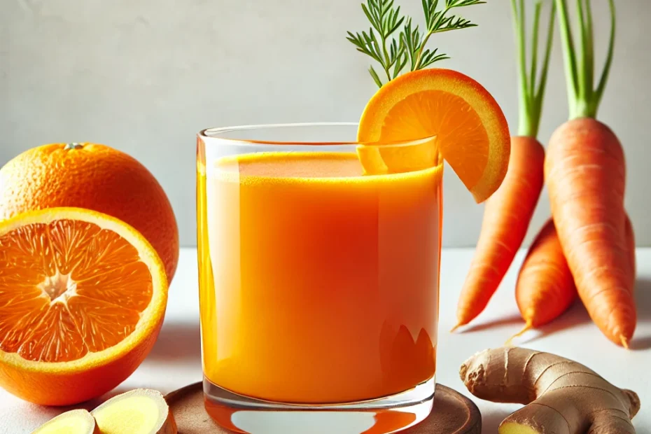 Suco de Laranja com Cenoura e Gengibre